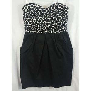 A. Byer Womens Dot Fitted Cocktail Dress Size 7